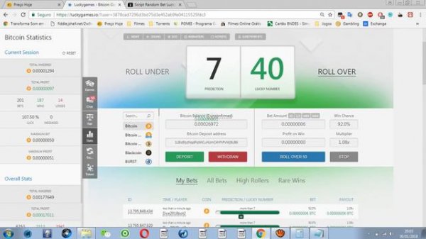 Luckygames.io Script Random Bet