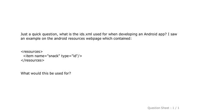 Android : what is ids.xml used for? смотреть онлайн