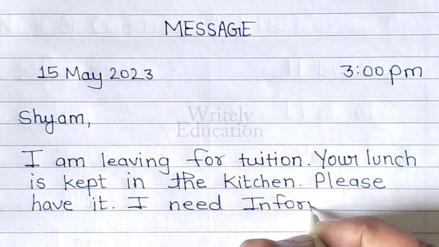 How To Write a Message ? | Message Writing Format | Writely Education смотреть онлайн