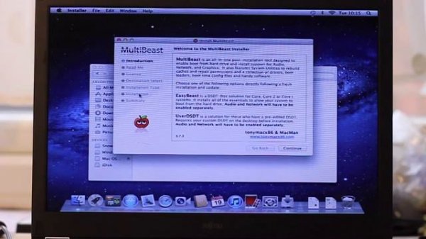 Installing Mac OS X Lion Golden Master on Fujitsu S6410