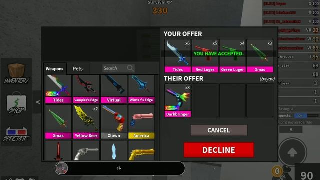 Trading For 8 Chroma DarkBringers! | MM2 смотреть онлайн