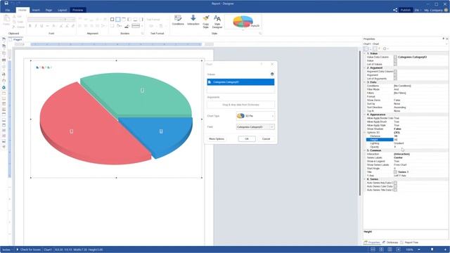 3D Pie Chart in Reports. Stimulsoft Reporting Tool (version 2022.1) смотреть онлайн