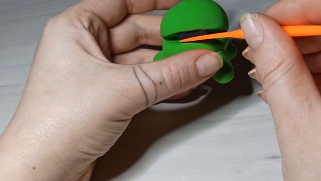 Как слепить Ам-Няма из пластилина за 5 минут. Уроки лепки. DIY. Подарки на рождество своими руками! смотреть онлайн