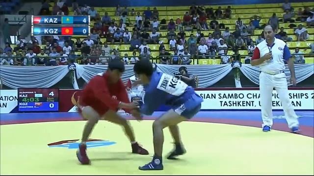 SAMBO. Asian Championships 2017. ALDUKHAN (KAZ) vs ZHANYBEK (KGZ). Men 52 kg смотреть онлайн