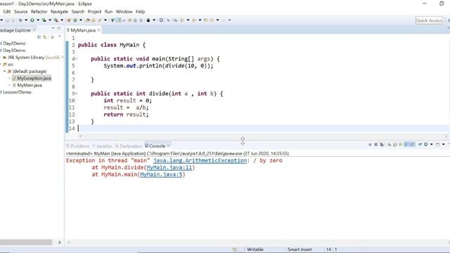 Java Tutorial for Beginners 2020 - Day 3 | Exception Handling смотреть онлайн