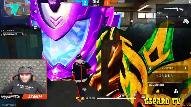 АЗАММ ВСТРЕТИЛ ЧИТЕРА ВО ФРИ ФАЕРЕ/FREE FIRE Azamm