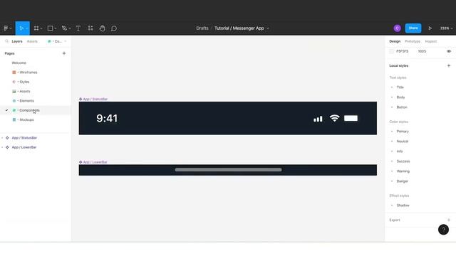 Preview Assets and Local Styles on Chat App Mobile UI using Figma • 1/10 смотреть онлайн