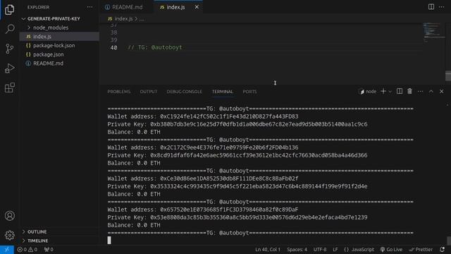 Generate private key and check Balance and send bot смотреть онлайн