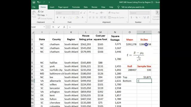 SNHU MAT240 Module 7 Project - Excel Help смотреть онлайн