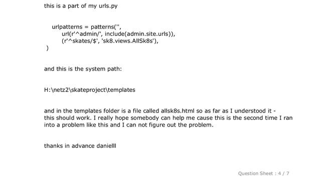 Django : django & the "TemplateDoesNotExist" error смотреть онлайн