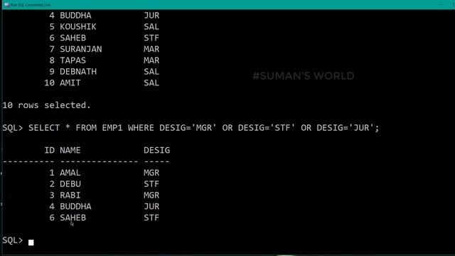 In Operator || DBMS,ORACLE practical || part-9 смотреть онлайн