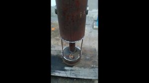 Печь из газового балона на отработке для гаража