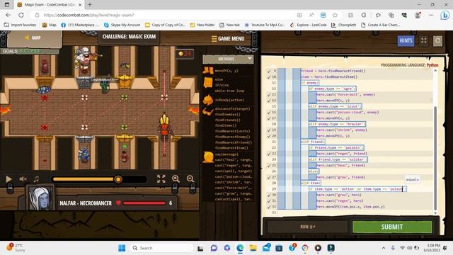 Magic Exam in Codecombat Python смотреть онлайн