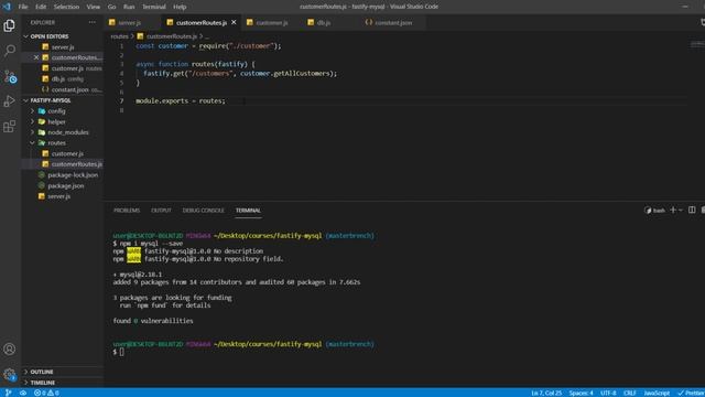 #1FASTIFY + MYSQL + APIS(WITH CORRECT FOLDER STRUCTURE)#CURD OPERATIONS# FESTIFY IN ONE VIDEO смотреть онлайн