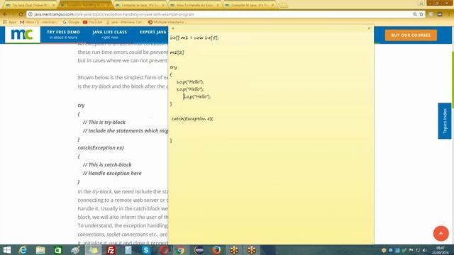 Java Throws Exceptions || Exception Handling || Try Catch Block #29: Java Tutorials (Telugu) смотреть онлайн