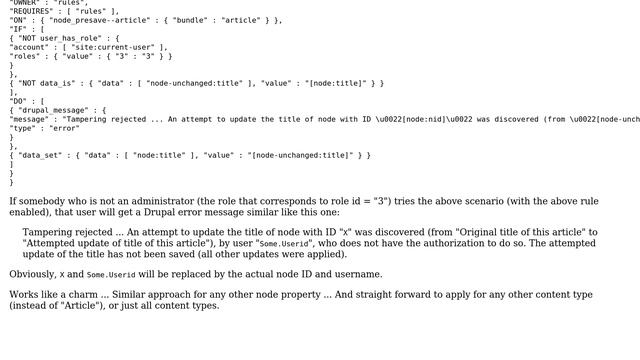 Drupal: How to restrict editing some node properties (like title / URL) for some users (roles)? смотреть онлайн