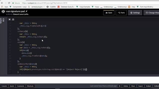 vuejs signature pad смотреть онлайн