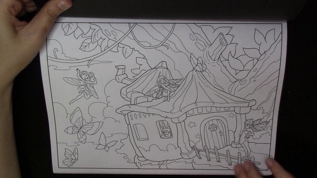 Flip Through | Magical Fairy Village coloring book смотреть онлайн