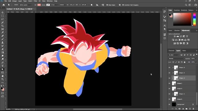 Anime Minimalist Vector Design - Photoshop смотреть онлайн