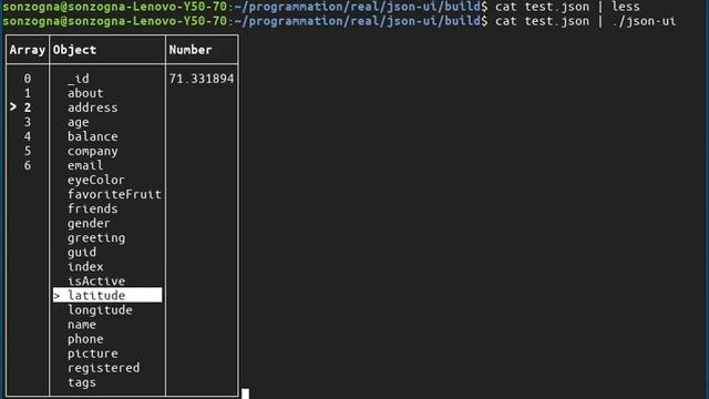 JSON Explorer : FTXUI + Nlohman::json