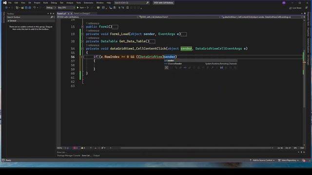 C# in 300 Sec (DGV with Buttons) смотреть онлайн