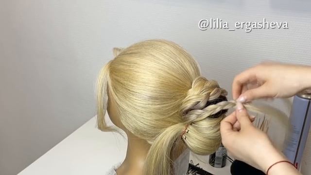 Красивые прически пошагово. Вечерняя прическа 2020. Пучок смотреть онлайн