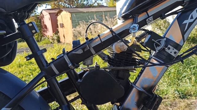 фетбайк с китайским мотором ф 80. теперь и с ручным стартером!