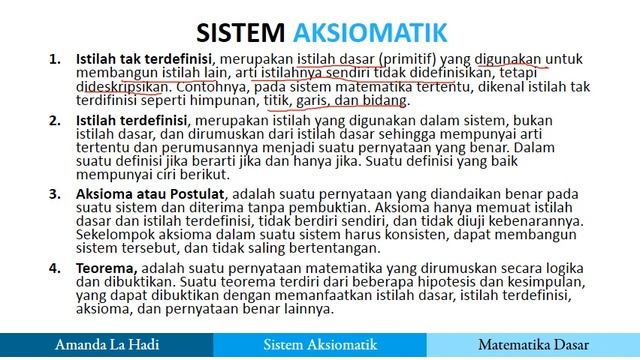 Sistem Aksiomatik: Penalaran Deduktif Dan Induktif, Definisi, Aksioma, Teorema