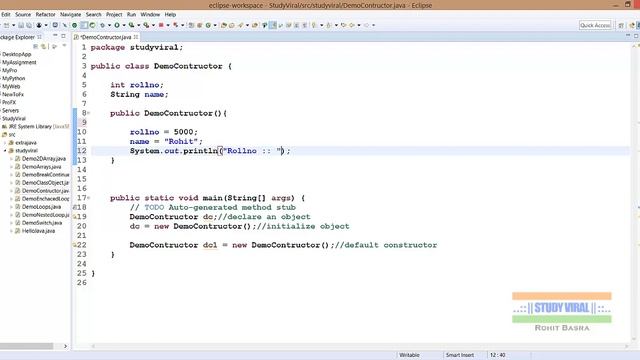 Java Tutorial - 28 Constructor in Java - StudyViral смотреть онлайн