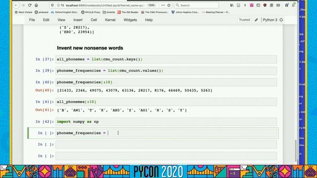 Tutorial: Allison Parrish - Nonsense verse with Python and machine learning смотреть онлайн