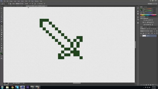Make A COOL Minecraft Sword In Photoshop CS6 смотреть онлайн