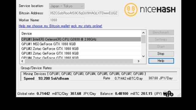 NiceHash Miner Legacy V 1.9.0.15 GTX1060 6GB 8Cards смотреть онлайн