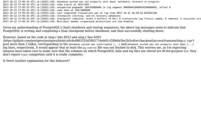 Why does RDS PostgreSQL always recover on restart? смотреть онлайн