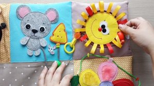 развивающий  коврик из ткани и фетра
