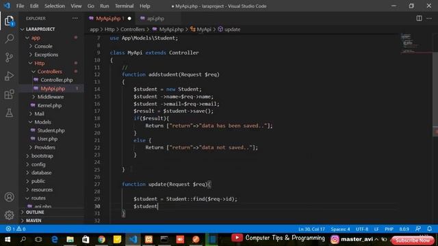 5. API || Update data in database using PUT API in LARAVEL 8 || #api #laravel #apiinlaravel смотреть онлайн