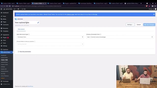 Forminator Forms Integration With WpDataTables Plugin