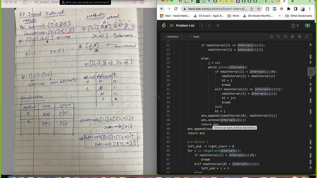 57 Insert Interval | Python | Two methods (2nd method is very efficient, Time-O(n), Space-O(1)) смотреть онлайн