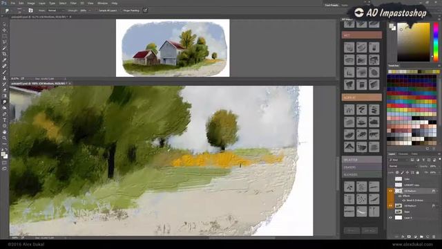 AD Impastoshop - Incredibly realistic thick painting inside Photoshop! смотреть онлайн