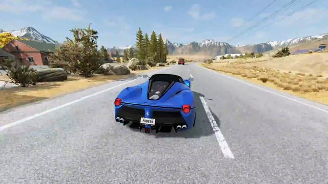 BeamNG Drive - LaFerrari Car vs Truck - Crash Test смотреть онлайн