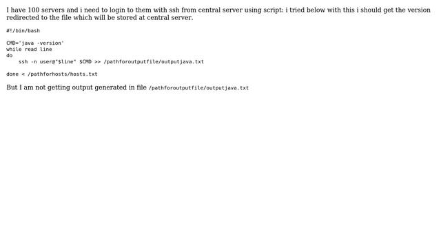Unix & Linux: How to check java version on multiple servers? смотреть онлайн