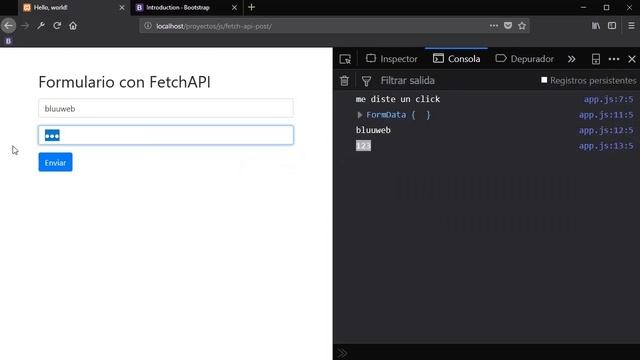 Enviar datos por método POST a PHP con Formulario HTML/JAVASCRIPT (#4 Fetch API) смотреть онлайн