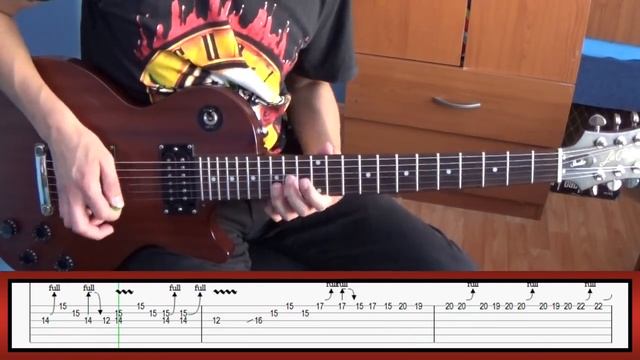 Guns N' Roses Knockin' On Heaven's Door SOLOS LESSON with tabs HD смотреть онлайн