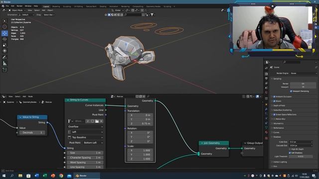 Geometry Nodes 07 - Texto, Parte 02 (Exibindo Posição) смотреть онлайн