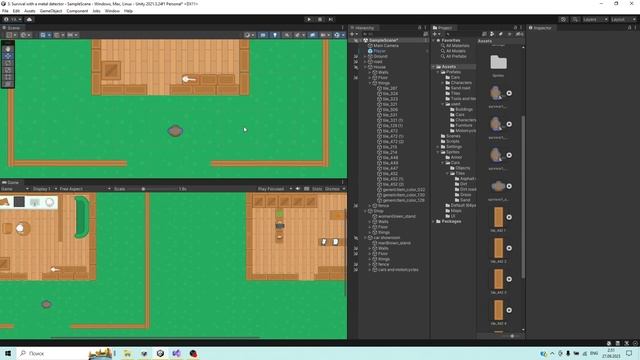 Создаем игру Выживание с металлоискателем 2D на Unity Часть 6 Вращение персонажа при движении смотреть онлайн