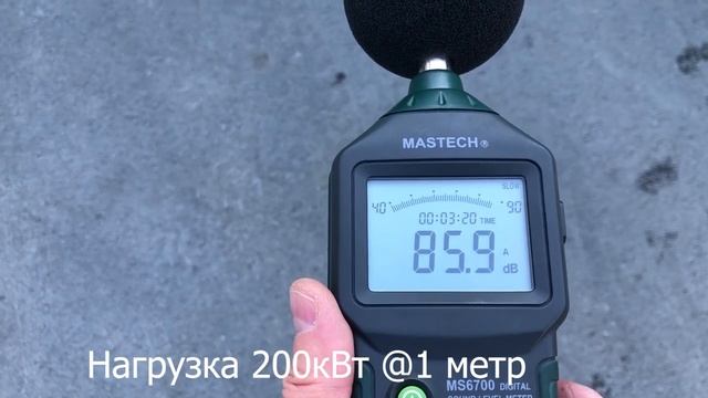 Измерение уровня шума ЭДК-200-4-Т в шумозащитном кожухе. смотреть онлайн
