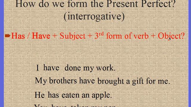 Present Perfect Tense transformation смотреть онлайн