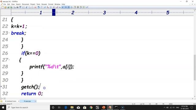 FIND THE DIFFERENCE OF GIVEN SETS (A-B) USING ARRAY смотреть онлайн