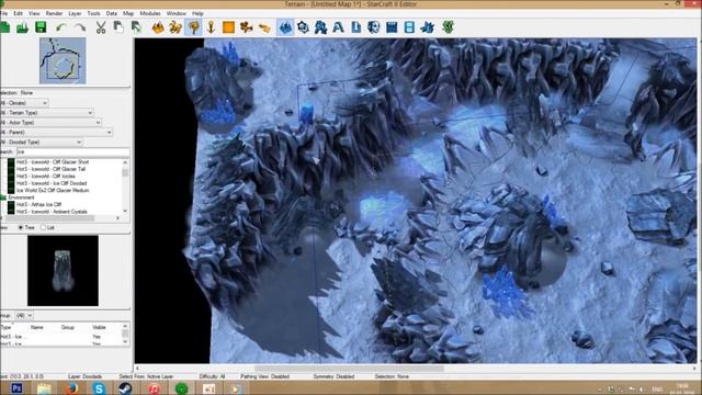 Speed mapping in Starcraft 2 Editor «Ice lands» смотреть онлайн