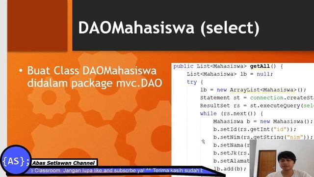 JAVA CRUD MYSQL MVC Bagian 2 (Read Data) смотреть онлайн