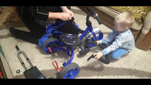 .Делаем из велосипеда-коляски Turbo Trike M 3113 14, обычный трёхколёсный велосипед смотреть онлайн